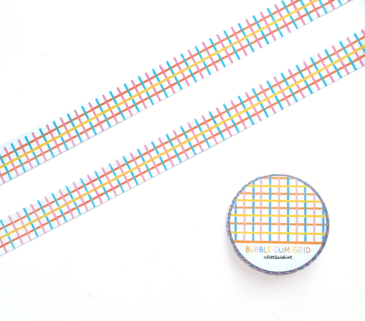 Bubble Gum Grid Washi Tape
