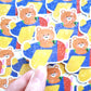 Bear Pilot Glitter Sticker